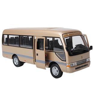 丰田考斯特巴士车模型合金大客车商务车仿真儿童玩具汽车男孩礼物