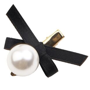 小香风珍珠蝴蝶结发夹气质刘海夹侧边发卡公主布艺甜美边夹女好看