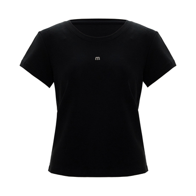 iammix27春夏短款圆领纯色T恤女