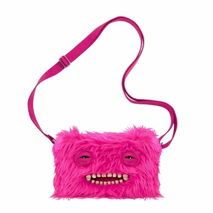 正版fuggler萌牙怪兽斜挎包放克牙宝大头系列背包可爱搞怪潮玩