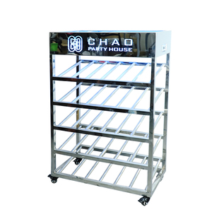 不锈钢发光香槟酒架酒吧KTV酒柜洋酒架XO展示架红酒黑桃A酒座酒具