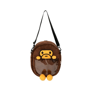 BABY MILO STORE配饰卡通刺绣小猴透明层斜挎包4455XXQ