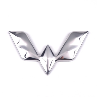 五菱宏光SEV/S1/S3/PLUS730/荣光V/S征程扬光车标改装银色标志贴