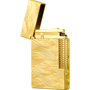 正品英国GBI大船朗声打火机商务高档黄铜充气火机侧滑点火送男友