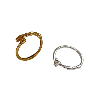 几何圆珠戒指开口极简个性高级感