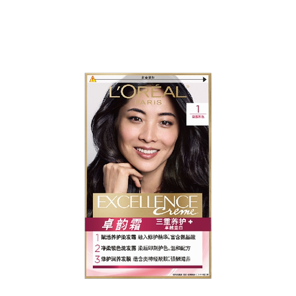 【618抢先购】欧莱雅卓韵霜染发剂男女自然黑色棕色遮卓越盖白发