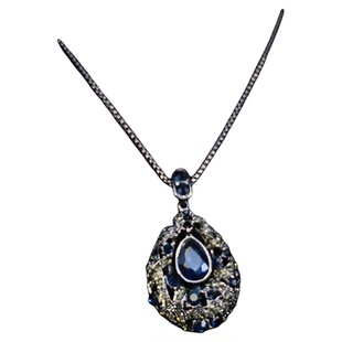 韩国时尚倾城水滴之恋唯美气质百搭高端大气秋冬毛衣链长款项链女