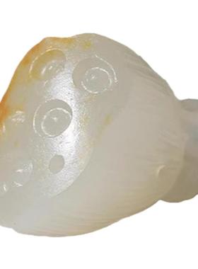 莲蓬吊坠散珠和田玉白玉籽料留皮