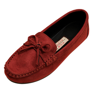 老北京布鞋女春款平底圆头豆豆鞋单鞋软底舒适透气吸汗一脚蹬女鞋