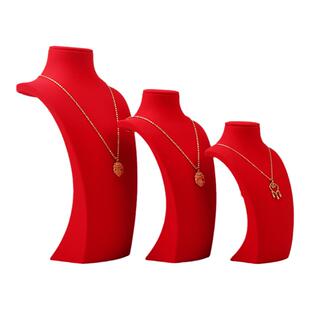 白玉项链展示架人像脖子模特首饰展示架黄金展示道具橱窗陈列道具