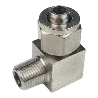 304不锈钢快拧弯头90气动