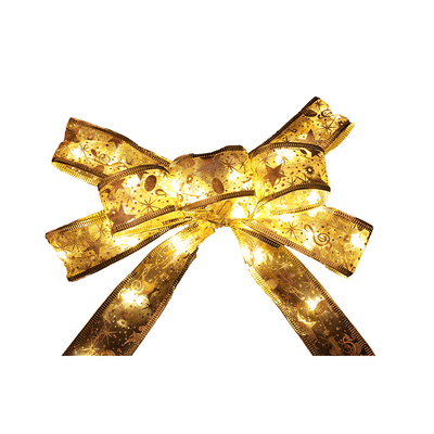 圣诞树丝带烫金装饰品发光