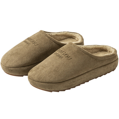 牛筋底木地板家用棉拖鞋