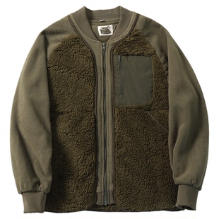 日线设计师联名款男女情侣款秋冬加厚复古棒球领宽松休闲夹克外套