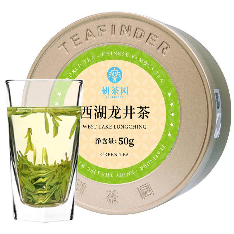 研茶园西湖龙井茶特级茶语50g罐