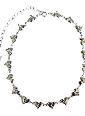 ME潮流水波纹闪电爱心项链VSCH