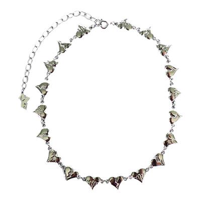 ME潮流水波纹闪电爱心项链VSCH