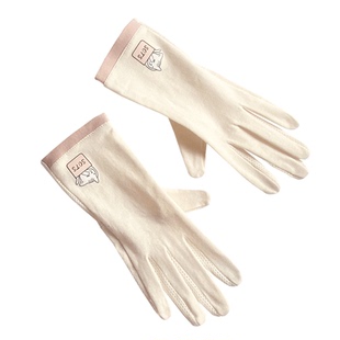 夏季开车防晒手套可爱女学生薄棉布弹力防滑可触屏骑电车遮阳春秋