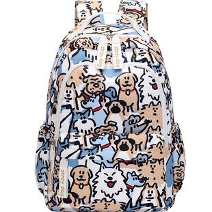 高中生书包女2024新款高颜值大容量初中学生轻便百搭休闲双肩背包