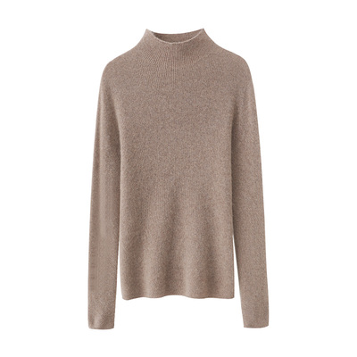 一线成衣半高领羊绒衫女针织毛衣