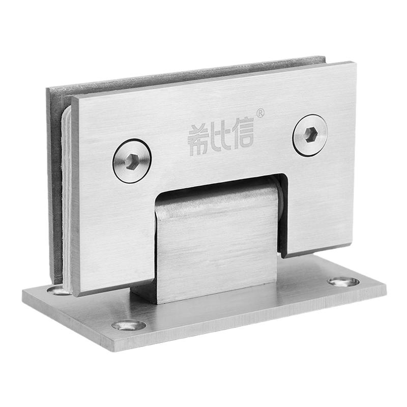 不锈钢90度浴室夹180度酒店淋浴房活动合页玻璃门夹实心无框铰链