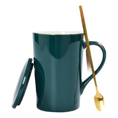 陶瓷创意马克杯带盖定制LOGO刻字