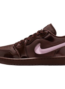情人节系列丨NIKE耐克女子AJ1复古棕粉运动休闲篮球鞋IQ9787-262