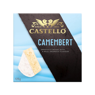 Castello丹麦进口嘉仕德罗天然原制金文烘焙芝士即食软质布里奶酪
