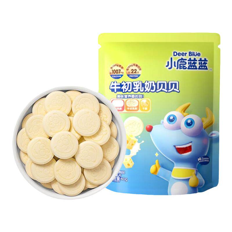 小鹿蓝蓝牛初乳奶贝贝干吃牛奶片