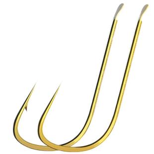 日本进口平打金袖鱼钩金秀黑袖钩散装有刺金钩正品钩4号3号无刺钩