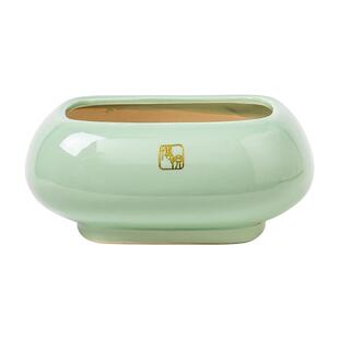 简约中国风创意大口径陶瓷花盆绿植桌面异形盆景盆