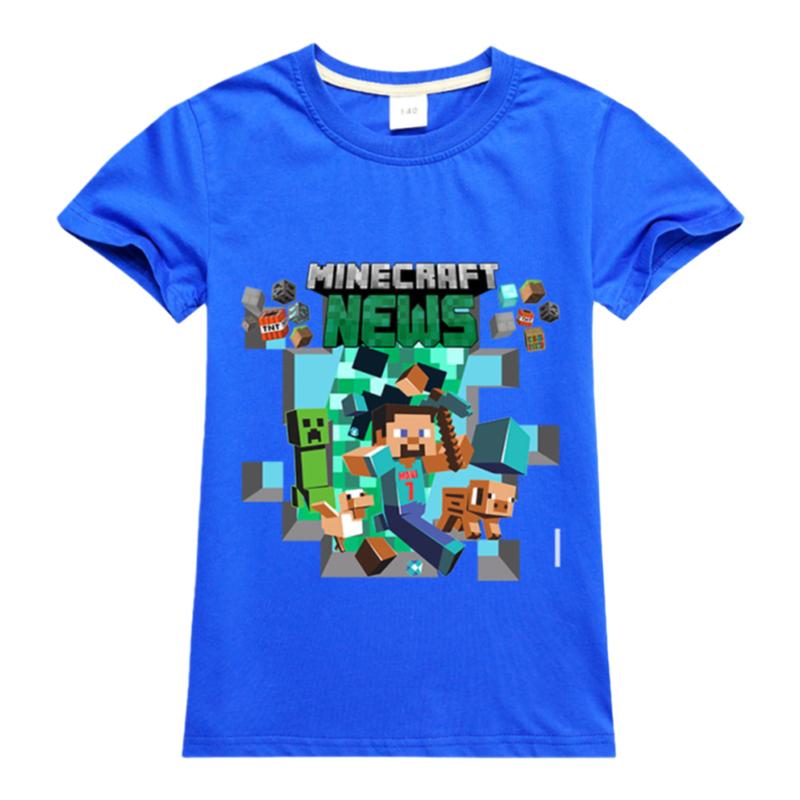 纯棉童装我的世界Minecraft夏装韩版修身短袖T恤男女童装