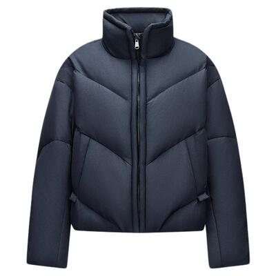 森马90绒子oversize立领羽绒服女