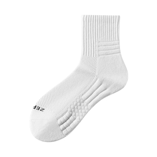 佐印袜子男款纯棉纱线春夏薄款防臭抗菌男士中筒毛巾底青少年长袜