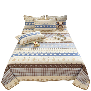 双层纱床盖棉花榻榻米床单夹棉加厚防滑款炕盖2026年新款四季通用