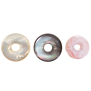 珍珠母贝螺钿老鱼骨平安扣白碟贝吊坠罗汉眼怀古挂坠DIY文玩牌子