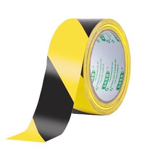 黄黑警示胶带PVC黑黄斑马线警戒地标贴红白地面品尚美塑5S标识彩色划线地板胶带黄色定位划分区域警示线胶带