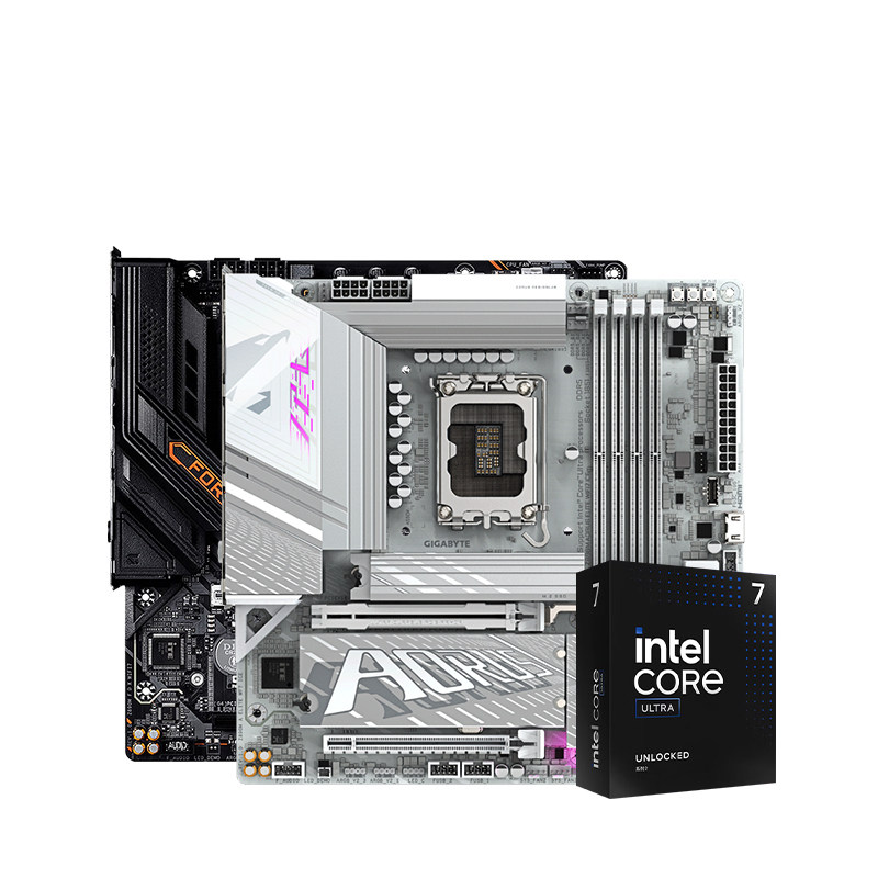 英特尔 Ultra U7 265KF 265K盒装 搭 技嘉 B860M 主板CPU套装