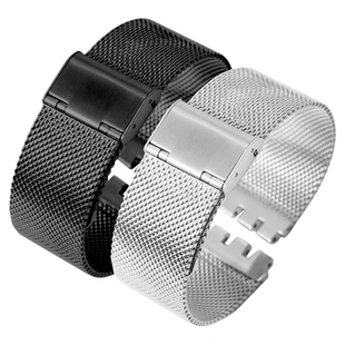 适配斯沃琪米兰网带精钢手表带YGS749 471 495男女不锈钢19mm20mm