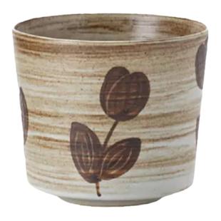 秋野家景德镇手绘粗陶水杯日式文艺手握咖啡杯早餐牛奶杯复古简约