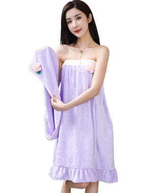 浴巾女式家用比纯棉吸水速干大人