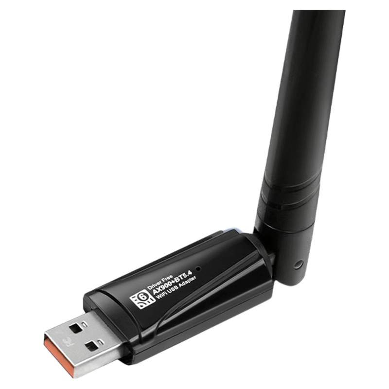 USB无线网卡WiFi6蓝牙二合一外置高增益天线AX900Mbps台式电脑笔记本免驱蓝牙5.4外置USB双频AX900网