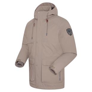 ROYALWAY羽绒服男冬季中长款防风保暖防水工装风休闲连帽外套上衣