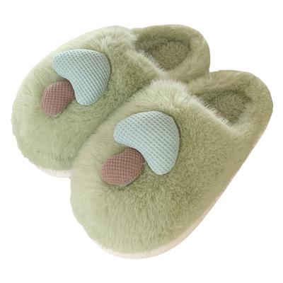 细细条可爱蘑菇厚底保暖男女棉鞋