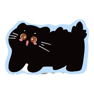 卡通黑猫硅藻泥浴室地垫卫生间吸水防滑脚垫耐脏进门垫入户门垫子
