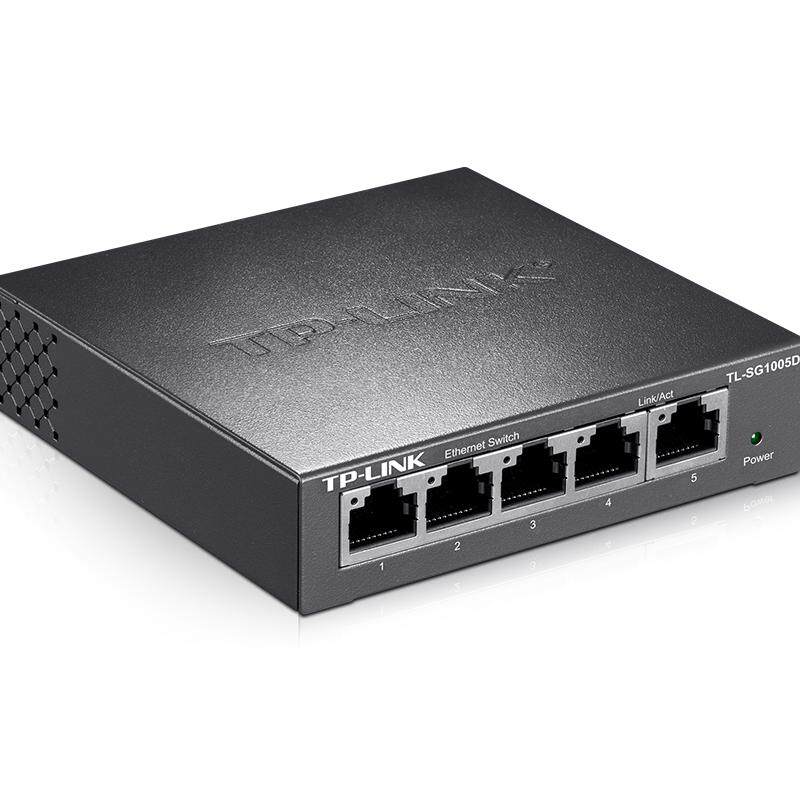 普联TP-Link  5口全千兆网络交换机钢壳塑壳以太网桌面型1000M交换机即插即用型自动翻转自适应全双工SG1005