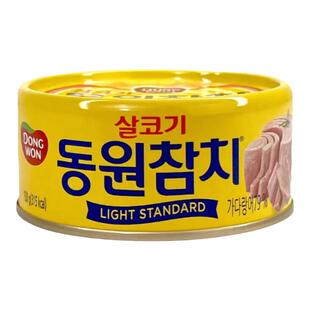 韩国紫菜包饭寿司罐头 东元金枪鱼全肉无刺罐头150g即食原味不辣