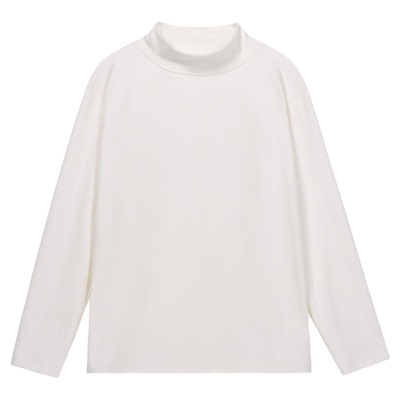 大码300斤双面德绒半高领打底衫女新款秋冬季上衣磨毛内搭小卫衣