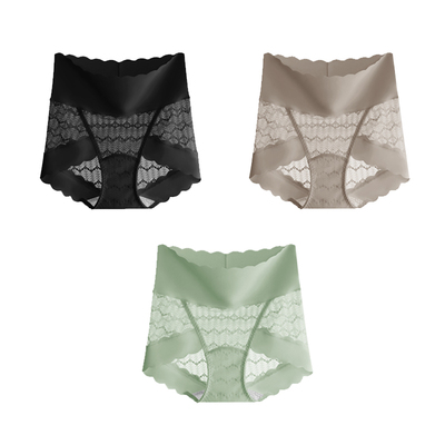 UFEEL女士内裤高腰蕾丝2026新款微提臀无痕内裤女短裤2455三角裤