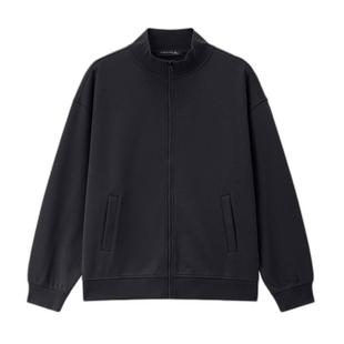 佐丹奴休闲夹克男秋冬新款双面布宽松立领拉链卫衣外套男01075851